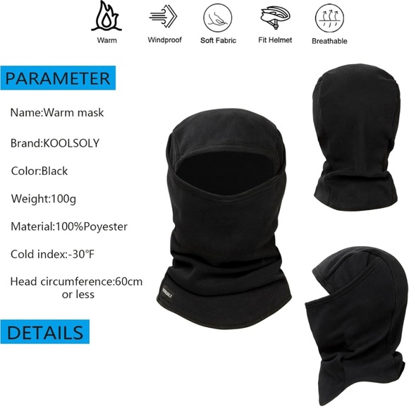 Set of 2 Women Ski Snowboarding Face Mask - Picture 4 of 5